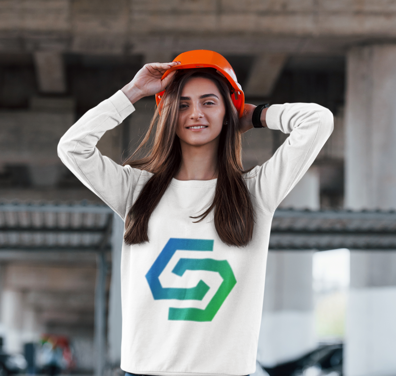 Engineer on site wearing Grand Design branded clothing